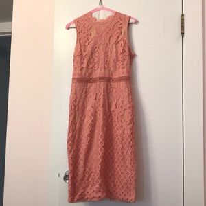 Blush dress with nude underline